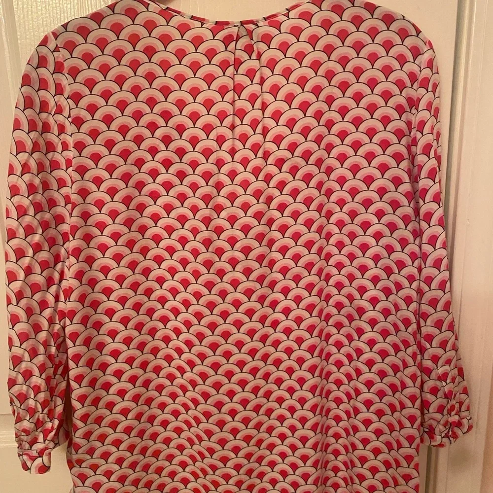 STYLUS Pink and White Scallop Blouse - Picture 4 of 4